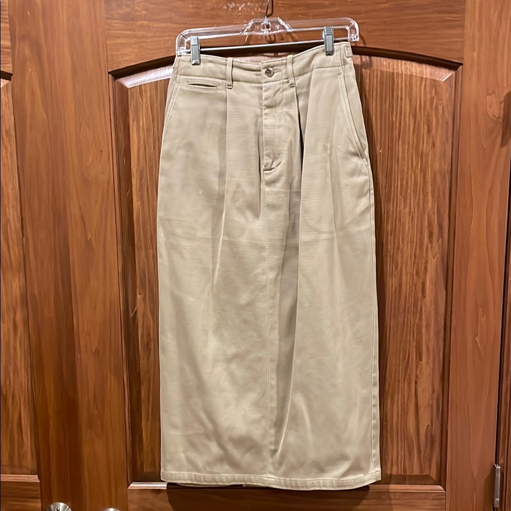 Vintage Eddie Bauer Legends Khaki Hong Kong Maxi Skirt Size 6